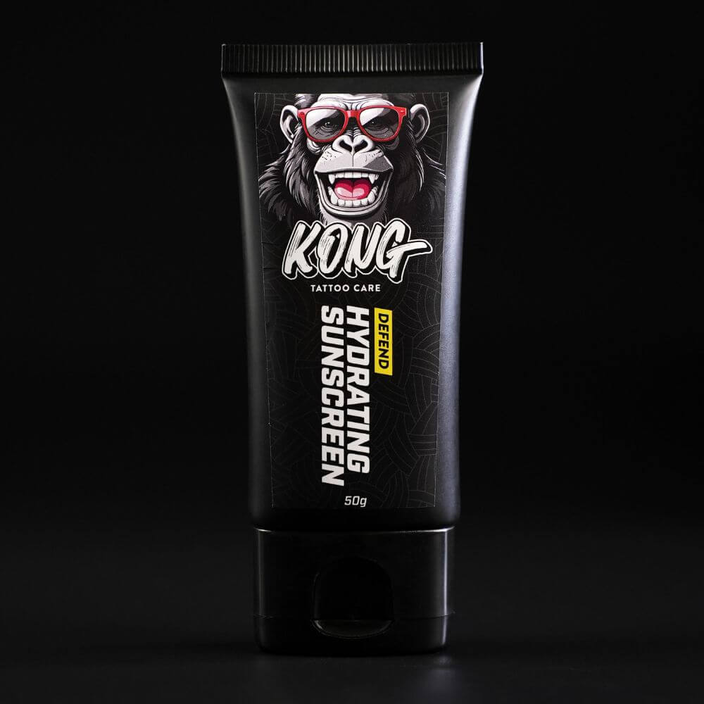 Kong Defend Sun Lotion Spf50 Tattoo Sunscreen Black Background.jpg